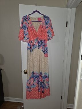 chinese dress ladies Lilly Pulitzer Fresia Stretch Maxi Shift Dress main image 1
